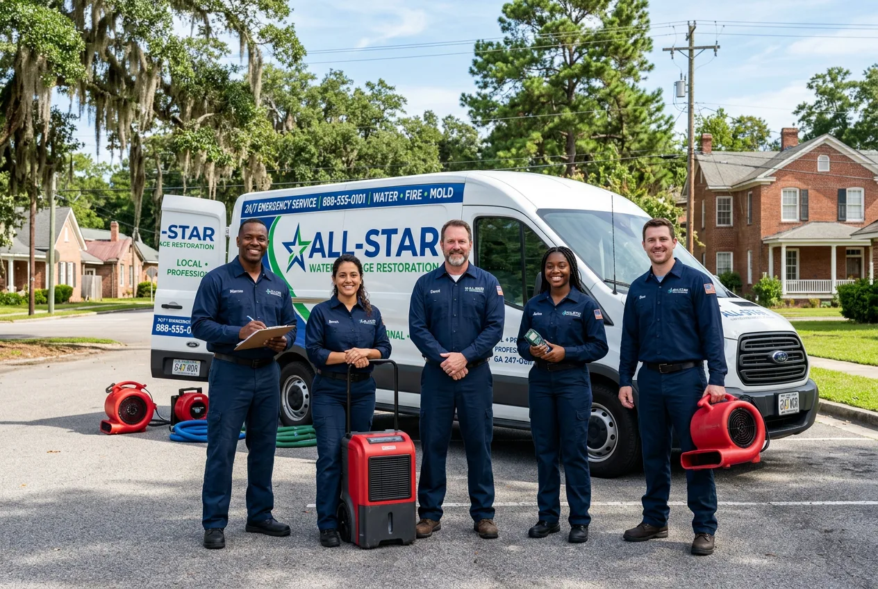 Magnolia Water Damage Restoration professional team in Columbia County, AR
